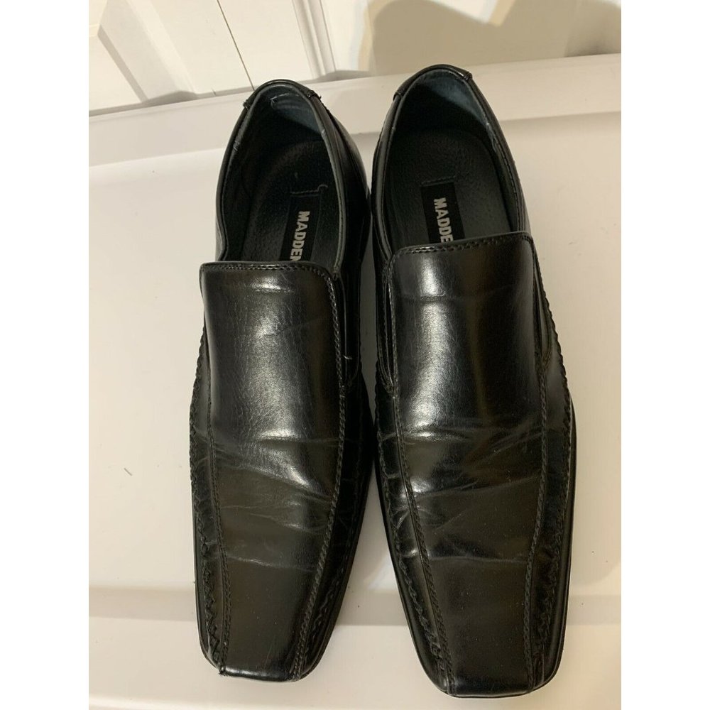 Madden Mens Black Dress‎ Loafers Slip Ons Trace 9.5 M